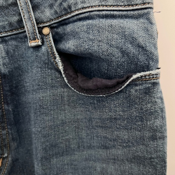 Fidelity button fly jeans. Show signs of wear/distressing as shown in pics. - Picture 3 of 16